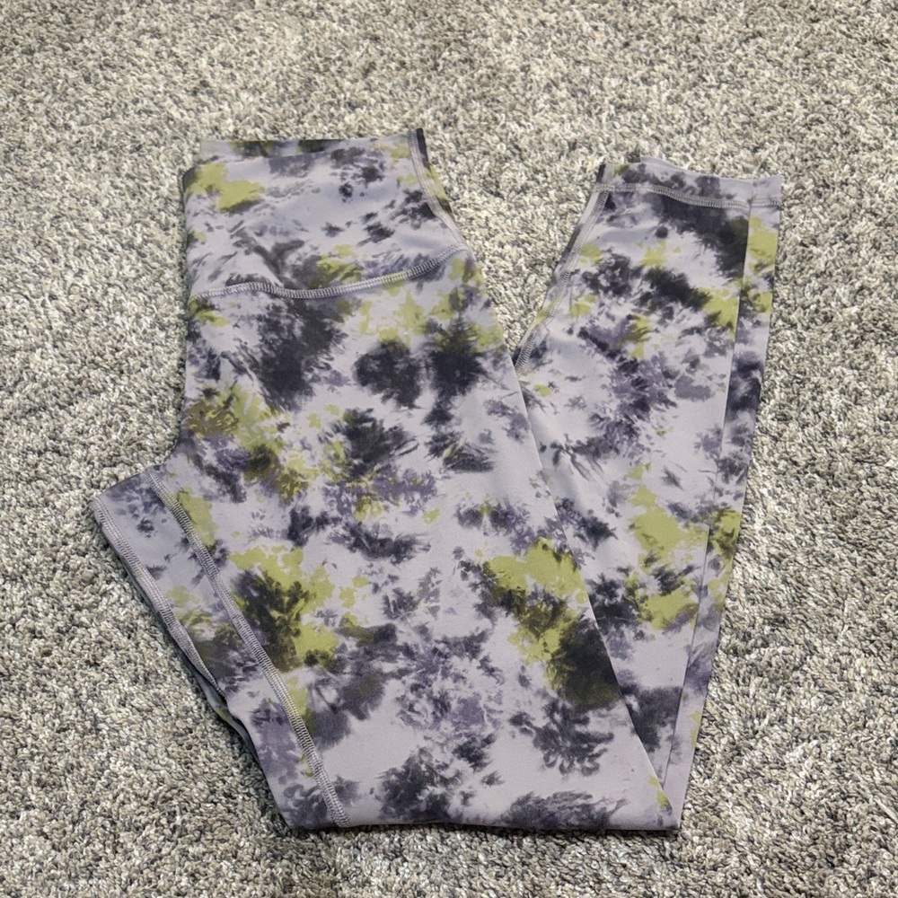 lululemon align high rise Tie-Dye Leggings - purple, olive green